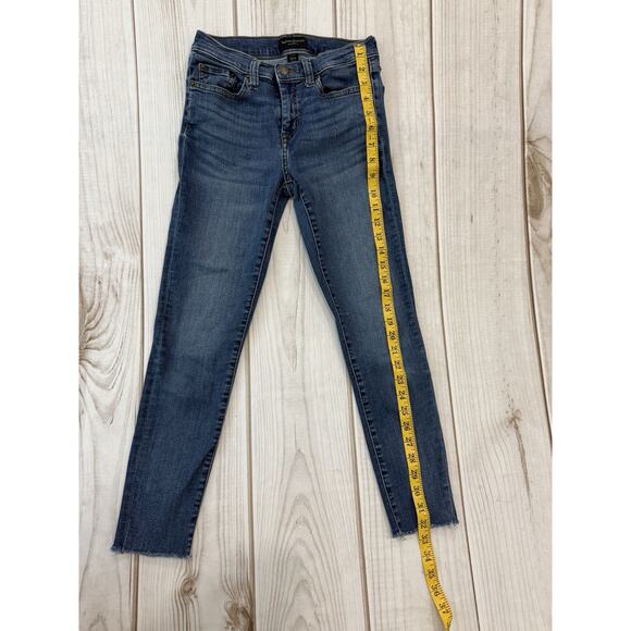 Banana Republic Women's Capri Jeans Medium Wash Petite 25/0 Stretch Denim Mid - Picture 4 of 8